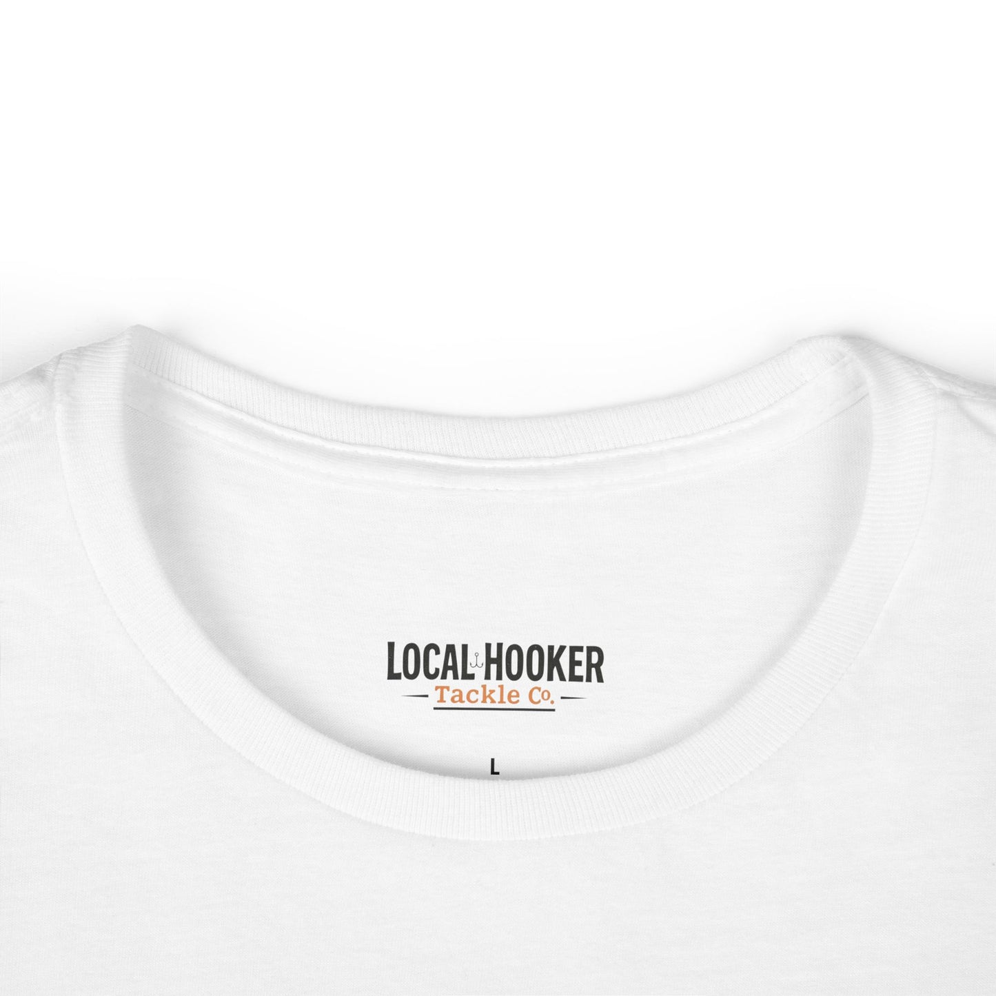 Local Hooker Tackle Co. Women's Tee — Retro Fishing Pinup Graphic Shirt