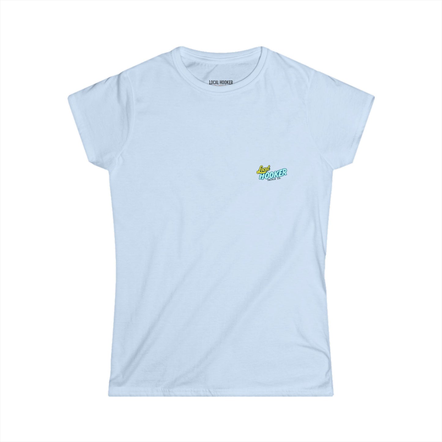 Local Hooker Tackle Co. Women's Tee — Retro Fishing Pinup Graphic Shirt