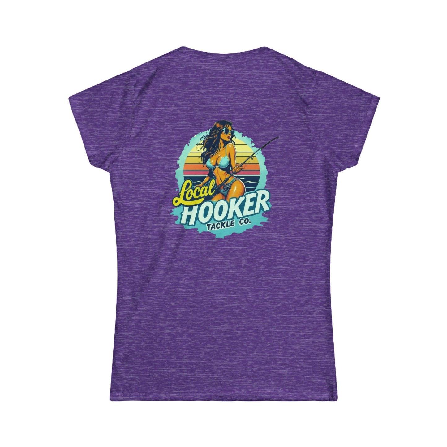 Local Hooker Tackle Co. Women's Tee — Retro Fishing Pinup Graphic Shirt