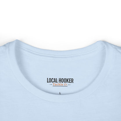 Local Hooker Tackle Co. Women's Tee — Retro Fishing Pinup Graphic Shirt